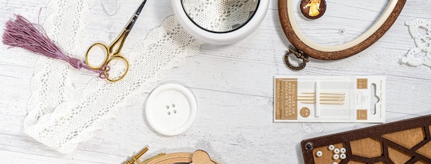 formularz kontaktowy i materiały do haftu