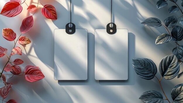 układ kilku kart cenowych